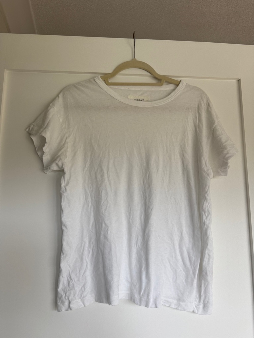 THE GREAT. White Short Sleeve Tee -